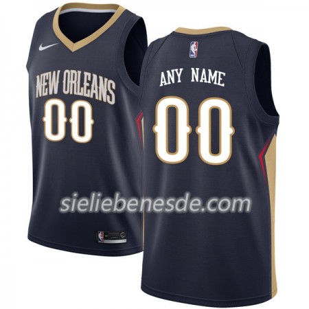 Herren NBA New Orleans Pelicans Trikot Nike 2017-18 marineblau Swingman - Benutzerdefinierte